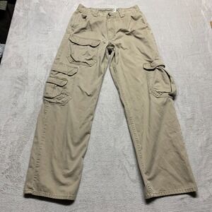 Vintage Y2K Levis Silvertab‎ Khaki Baggy Cargo Skater Pants Men 30x31